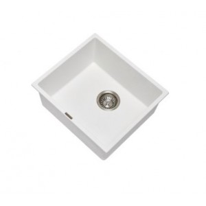 Aqu Matte White Granite Stone Single Bowl Sink